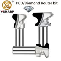 Vsharp Diamond PCD Milling Cutter Cabinet Cabinet Drawer Handle Panel Line Modeling Router Bit Slotting Arc Nail CNC Tool