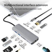 USB C Hub Type C 3.1 Hub ถึง4K HDMI USB 3.0ความเร็วสูง100M1000M Lan Ethernet Hub Multi USB Splitter สำหรับ PC อุปกรณ์เสริม