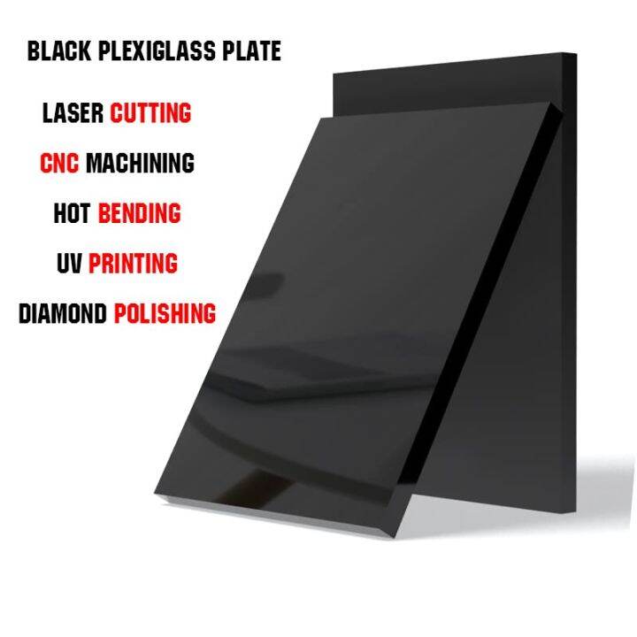 Black Acrylic Sheet Custom Plexiglass Sheet Mirror Black Plastic Sheet