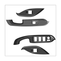 Carbon Fiber Window Glass Lift Button Switch Cover Trim Sticker ABS Carbon Fiber Door Armrest RHD for Toyota Voxy 2022