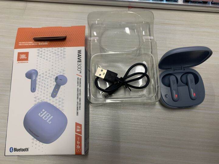 JBL Wave 300TWS จริงบลูทูธหูฟังสเตอริโอเพลงเล่นเกมกีฬาเอียร์บัดเบสเสียง ...