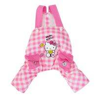 Hello Kitty Spring ใหม่แมวสี่ขาเสื้อผ้าสุนัขลูกสุนัขลายชุดคลุมทั้งตัวลายจุดขนาดเล็กและขนาดกลาง-สุนัขขนาดเสื้อผ้าสำหรับสัตว์เลี้ยง