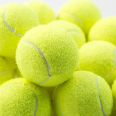 3PCS High Elasticity Tennis Professional Tennis Training Game Ball Durable Outdoor Dogs Bite Chase and Chomp 63mm Tennis Ball