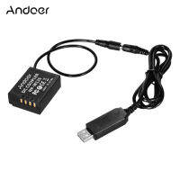 Andoer 5V USB To NP-W126 แบตเตอรี่ DC Coupler Adapter สำหรับกล้อง Fuji X-A1X-A2X-A3X-E1X-M1X-ProX-T1X-T2