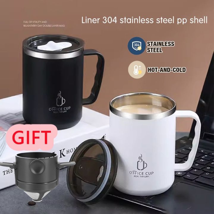 304 Stainless Steel Coffee Mug, Office Gift Cup, Insulated, Cold & Hot,  Mark Cup, Travel Cup