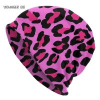 Bonnet Hats Animal Skin Men Womens Knitting Hat Hot Pink Leopard Print Winter Warm Cap Beanies Thermal Elastic Caps