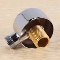 Wall Supply Elbow,Brass Round Wall Mount Shower Hose Connector Accessories G1/2Inch Water Outlet for Shower