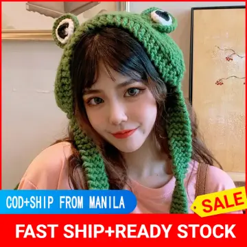 Winter Skullies Cute Women Frog Hat Crochet Knitted Hat Costume Beanie Hats/*