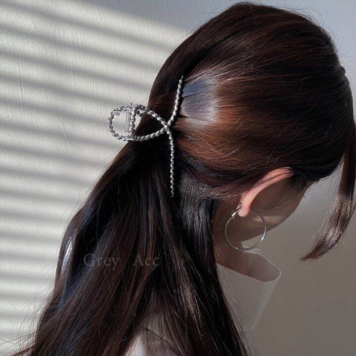 2022-new-woman-silver-geometry-hair-claw-clip-girls-alloy-ponytail-hairpins-barrettes-hairgrip-crab-headwear-fashion-accessories