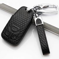 【cw】 Leather car key cover case for Audi A1 A2 A3 A4 A5 A6 A7 TT Q3 Q5 Q7 R8 S6 S7 S8 SQ5 RS5 flip folding remote protected