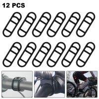 12pcs Bicycle Light Holder Bike Handlebar Silicone Strap Band Stretch Rubber Rings Torch Holder Bicycle Accessories Medicine  First Aid Storage