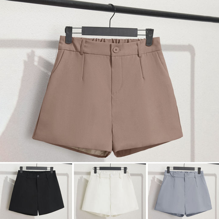 Women Plain High Waist Baggy Shorts Summer Casual Short Pants