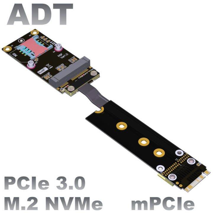 卐 mPCIe wireless network card extension cable M.2 NVMe M-key converter ...