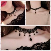 Choker Black Flower Rhinestone Choker Necklace Women Bijoux Velvet Choker Jewelry Hollow Collares Collier Femme Statement Kolye 【hot】yuanfei88858fjx ！