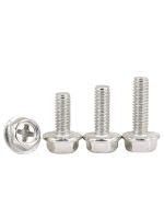 10pcs M5 M6 M8 304 Stainless Steel Cross Flange Screw Outer Hexagonal Toothed Bolt Non slip Screw L 10 20mm 16mm