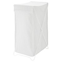 [สอบถามสต๊อคก่อนสั่งซื้อนะคะ!] IKEA TORKIS ทอร์คิส ตะกร้าผ้า, สีขาว/เทา, 90 ลิตร อิเกีย ของแท้100%