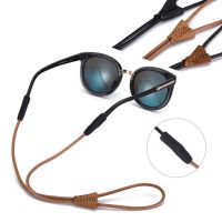 Adjustable Leather Eyeglasses Strap Sunglasses String Rope Glasses Chain Sports Band Holder Elastic Anti Slip Cords Hanging Neck