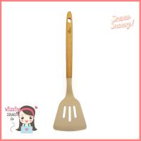 ตะหลิวซิลิโคนมีร่อง COOK CHARMY SA2983CC สีครีม ด้ามไม้SILICONE SLOTTED TURNER WITH WOODEN HANDLE COOK CHARMY SA2983CC CREAM **หมดแล้วหมดเลย**