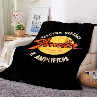 2023 in stock Rock Fender Guitar Blanket Ultra Lightweight Soft Plush Flannel Throws Blanket for Sofa Bed Couch best Office Gifts，Contact the seller to customize the pattern for free