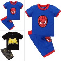 COD DSFGERTURUU Terno For Kids Spiderman T Shirt for Kids Top Shorts Batman Costume Cosplay Outfits 2Pcs