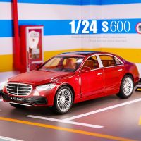 จำลองสูง1/24 Maybach S600ล้อแม็กรถยนต์รุ่น D Iecasts โลหะยานพาหนะรถ Modelsound และแสงคอลเลกชันเด็กของเล่นของขวัญ