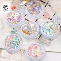 SANYIYANG เงางาม ผิดปกติ พื้นผิว บางเฉียบ DIY เพ้นท์เล็บ เล็บ Rhinestones ตกแต่งเล็บ 3 มิติ เปลือกหอยธรรมชาติ