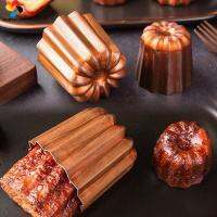 OKDEALS01 4Pcs มินิมินิ แม่พิมพ์แคนเนล ไม่ติดกระทะ สไตล์ฝรั่งเศสแบบ แม่พิมพ์ canele การอบ อะลูมิเนียมอัลลอยด์ คัพเค้กคัพเค้ก