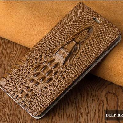 LANGSIDI flip phone case for iphone 11 pro max 12 Pro max SE  7 8 Plus xs xr FULL protective Crocodile Genuine Leather COVER