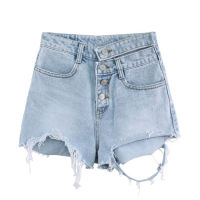 WOMENGAGA Korea New Summer  Thin High Waist Sexy Denim Zipper Hot Sexy Harem Mini Booty Women Shorts Short Feminino Boho 2UN