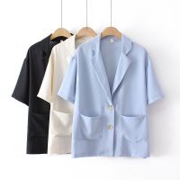 HOT”【มีไซส์ใหญ่】Plus Size XL-4XL V-neck Tops Women Short Sleeved Summer Fashion Blouses Ladies Officewear Blusas