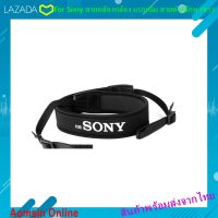 For Sony สายคล้องกล้อง แบบนิ่ม สายดำ/อักษรขาว