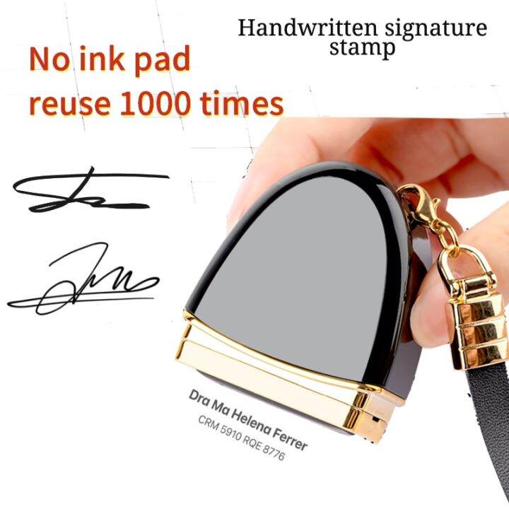 DIY Custom Teacher Doctor Nurse Name Ink Stamp Signature Calligraphy