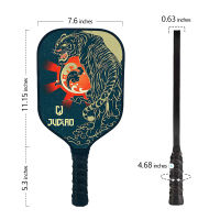 กราไฟท์คาร์บอนไฟเบอร์ Pickleball Paddle พร้อม Cushion Comfort Grip Polypropylene Hybrid Honeycomb Core