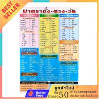 โปสเตอร์กระดาษ มาตราชั่ง ตวง วัด รุ่น 3923 จัดส่งพรุ่งนี้ สื่อการเรียนรู้ สื่อการเรียนการสอน paper poster