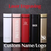 Custom Name Logo Smart Stainless Steel Thermos Temperature Display Water Bottle Vacuum Flasks Thermoses Travel 500Ml Thermo Mug