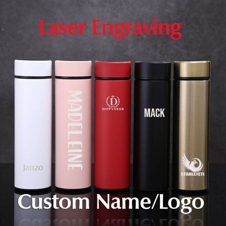 Custom Name Logo Smart Stainless Steel Thermos Temperature Display