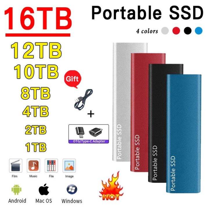 Original TYPE C 1TB 2TB External Hard Drive Disks USB 3 1 500G Portable