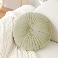 Nordic Style Solid Color Pumpkin Shaped Baby Pillows Soft Breathable Thickened Sofa Window Chair Cushion Tatami Mattress