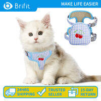 Brifit กระเป๋าเป้แมว Pet พร้อมสายจูง ที่ใส่เสื้อกั๊กแบบปรับได้สำหรับลูกแมวและสุนัข เหมาะสำหรับการเดินเล่นกลางแจ้งสำหรับแมวและสุนัข