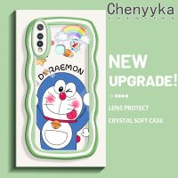 Chenyyka เคสสำหรับ VIVO Y19 Y5s เคสรูปโดราเอมอนน่ารักลายการ์ตูนใหม่คลื่นขอบนุ่มเคสมือถือกันกระแทกแบบใสคเปลือกซิลิโคน