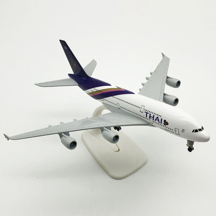 klt-เครื่องบินไทยของเล่นเครื่องบินจำลองเครื่องบินเหล็กหล่อ-a380-20ซม-เครื่องบินของเล่นของขวัญสำหรับเด็กผู้ชายคอลเล็กชั่นเด็ก-a380แอร์บัส