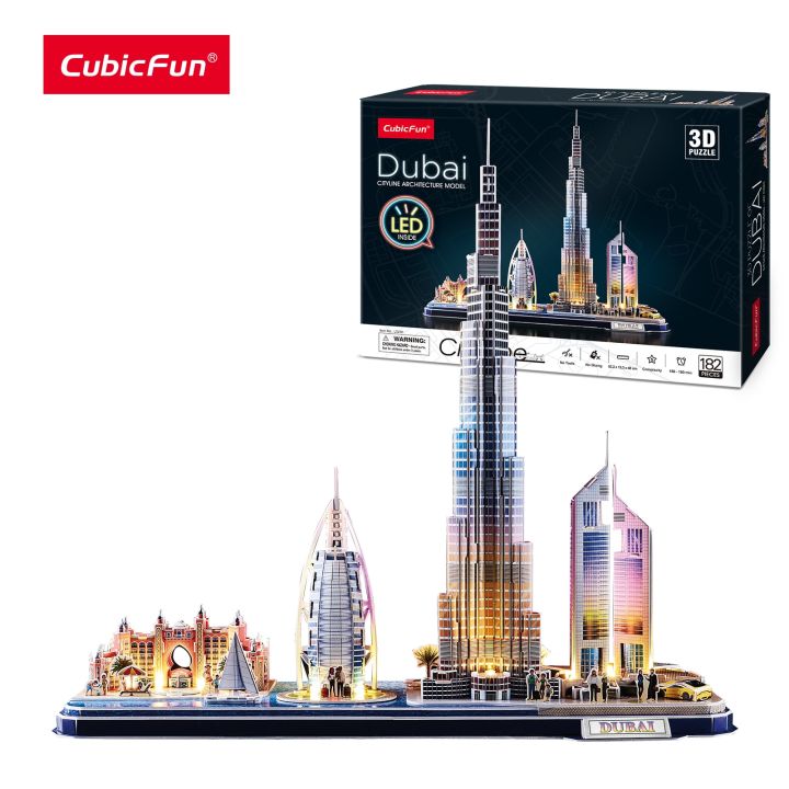 คิวบิกฟัน3d-บิกไฟแอลอีดีดูไบซิตี้ไลน์ไฟส่องสว่างตึก-burj-al-arab-jumeirah-hotel-burj-khalifa-emirates-towers-สำหรับเด็ก