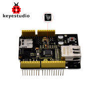 【New arrival】 Keyestudio W5500แผงควบคุมอีเธอร์เน็ตบอร์ดขยายสำหรับ Arduino UNOR3 /Mega 2560 (ไม่มี POE)