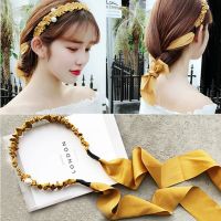 Ruoshui Vintage Ribbon Hairband For Woman Girls Pearl Bezel Headband Ladies Hair Accessories Fashion Hairhoop Styling Headwear