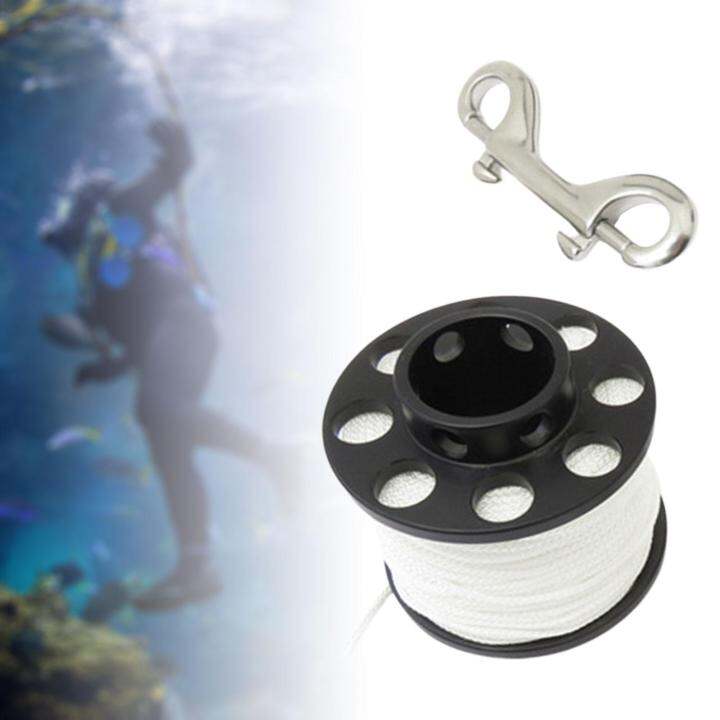 ZYMOON Dive Reel Finger Spool Reel White Line Scuba Diving Reel for