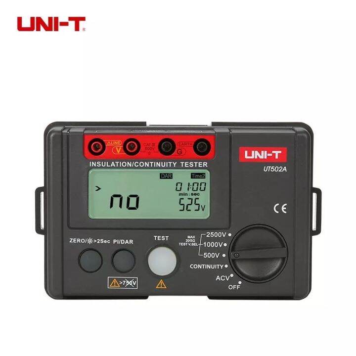 uni-t-ut502a-เมกะโอมห์มิเตอร์-ดิจิตอล-2500v-เครื่องวัดความเป็นฉนวน-วัดความต้านทานฉนวน-insulation-resistance-tester-ของแท้-สินค้าพร้อมส่ง