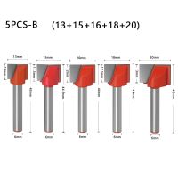 3/5pcs 6mm Surface Planing Bottom Cleaning ไม้มิลลิ่ง CNC Cutter มีดแกะสลัก Shank Router Bit Woodworking เครื่องมือ