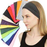 Fashion Sports Headbands for Women Men Solid Color Elastic Hair Band Running Fitness Yoga Head Wrap Wide Turban Hair Accessories