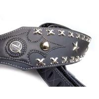 vorson leather guitar strap electric bass strap death metal rock Punk guitar strap Genuine Leather