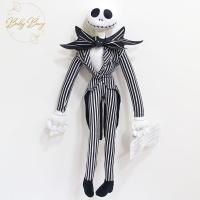 BABYBANG แจ็คกำมะหยี่ ตุ๊กตา JACK skellington หัวเล็กๆ 50ซม. ค่ะ ตุ๊กตาโครงกระดูกตุ๊กตา แจ็คตกแต่ง นุ่มนุ่มๆ คริสมาสต์